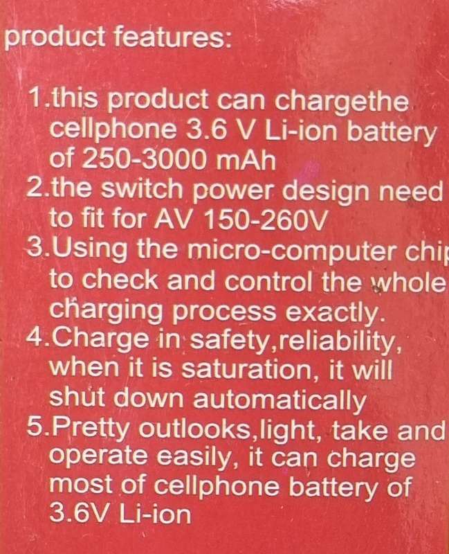 5 x Universal charger  pink