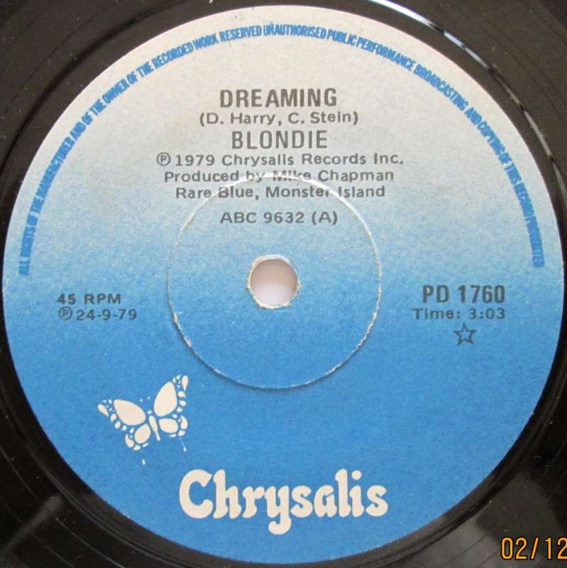 BLONDIE - DREAMING / SOUND ASLEEP  (7 SINGLE/VINYL)