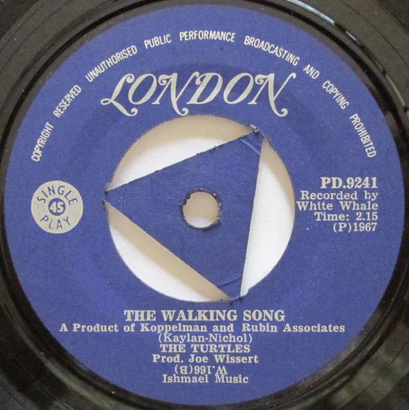 THE TURTLES - SHED RATHER BE WITH ME / THE WALKING SONG (7 SINGLE/VINYL)