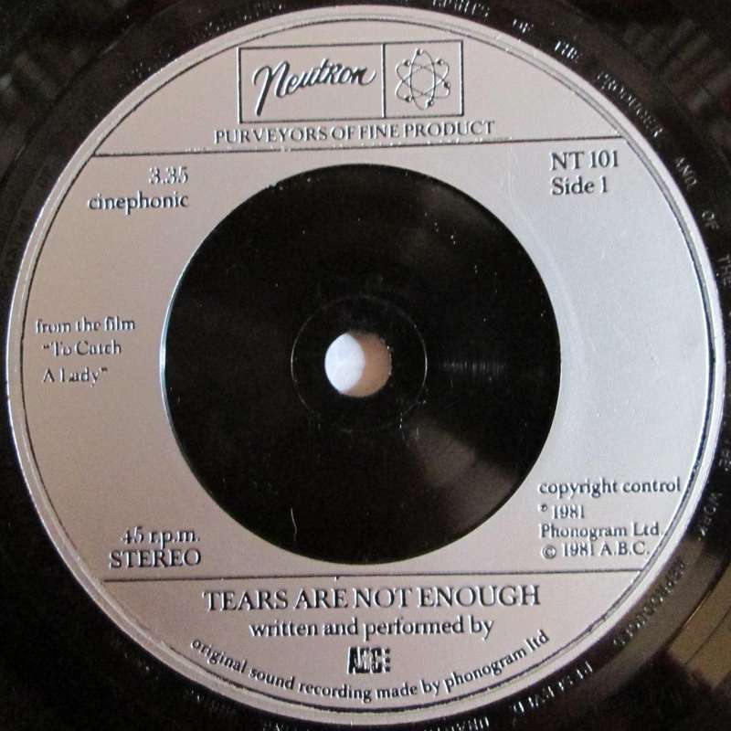 ABC - TEARS ARE NOT ENOUGH / ALPHABET SOUP  (7 SINGLE/VINYL)