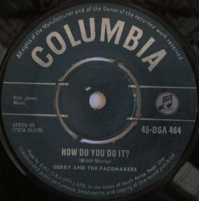 GERRY AND THE PACEMAKERS - HOW DO YOU DO IT / AWAY FROM YOU (7 SINGLE/VINYL)