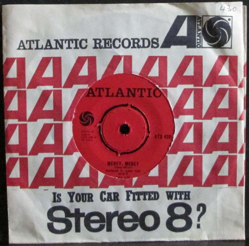 BOOKER T. AND THE M.G.S - MERCY,MERCY / CHINESE CHECKERS (7 SINGLE/VINYL)
