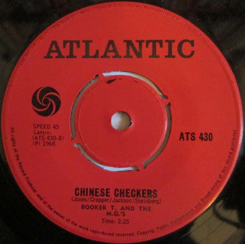 BOOKER T. AND THE M.G.S - MERCY,MERCY / CHINESE CHECKERS (7 SINGLE/VINYL)