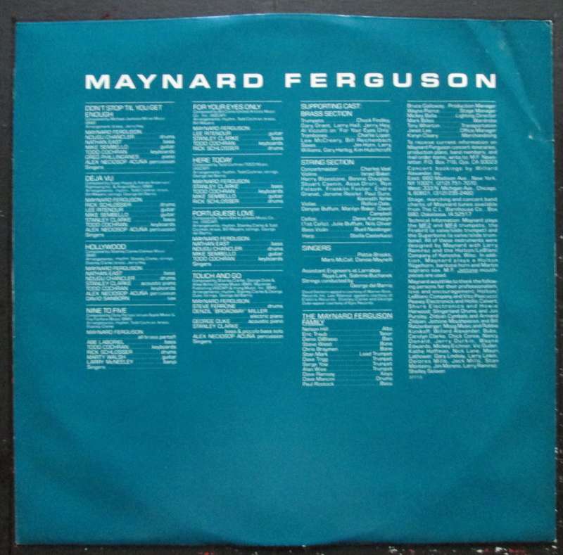 MAYNARD FERGUSON - HOLLYWOOD (LP/VINYL)