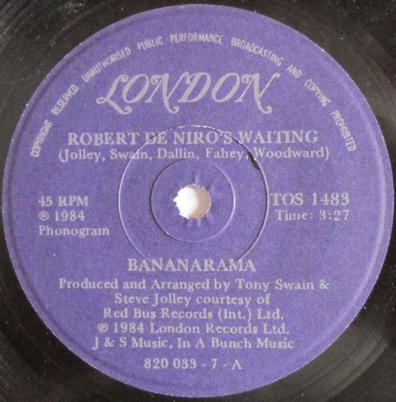 BANANARAMA - ROBERT DE NIROS WAITING / PUSH!  (7 SINGLE/VINYL)