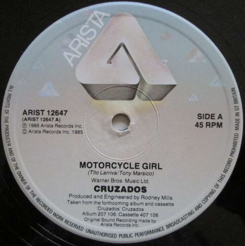 CRUZADOS - PRESSING MOTORCYCLE GIRL / 1,000 MILES  (12 SINGLE)