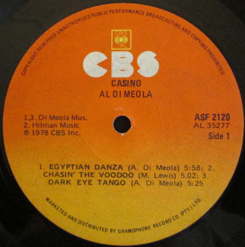 AL DI MEOLA - CASINO (LP/VINYL)