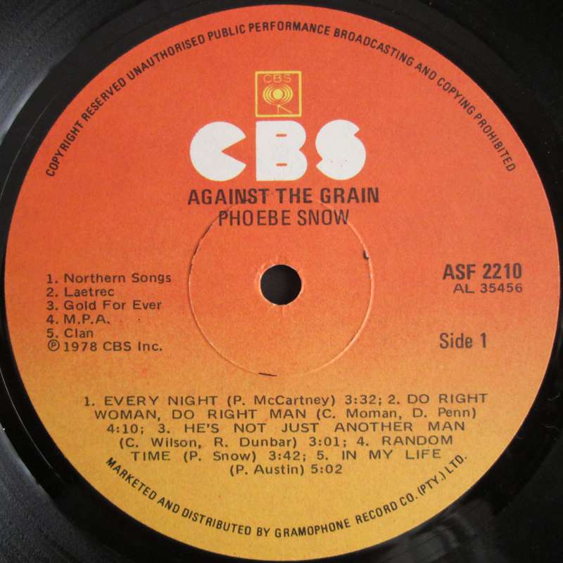 PHOEBE SNOW - AGAINST THE GRAIN (LP/VINYL)