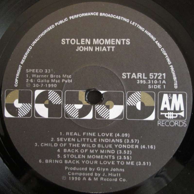 JOHN HIATT- STOLEN MOMENTS (LP/VINYL)
