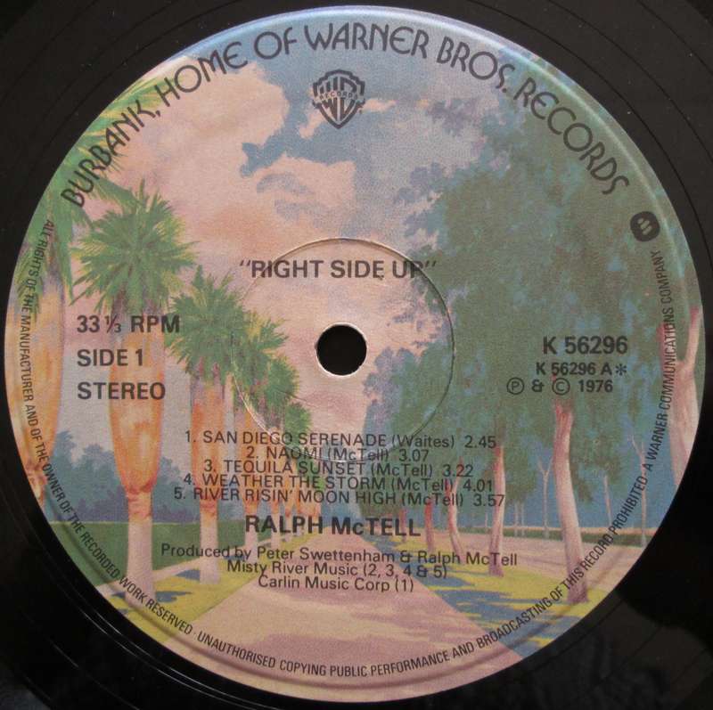 RALPH McTELL - RIGHT SIDE UP (LP/VINYL)