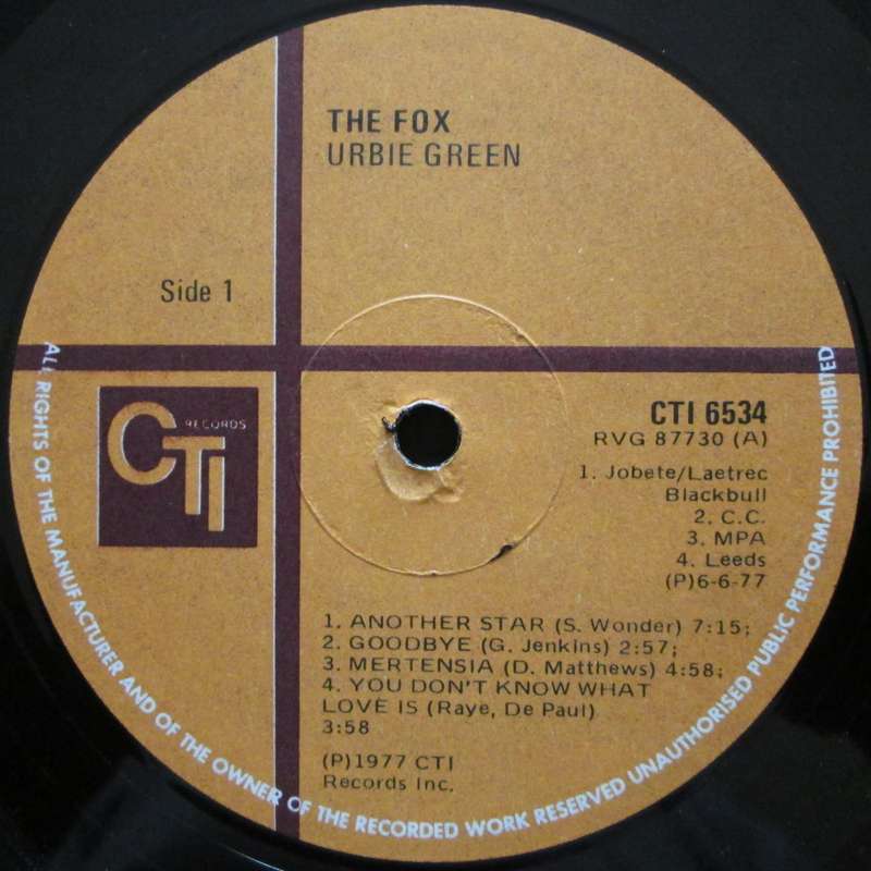 URBIE GREEN - THE FOX (LP/VINYL)