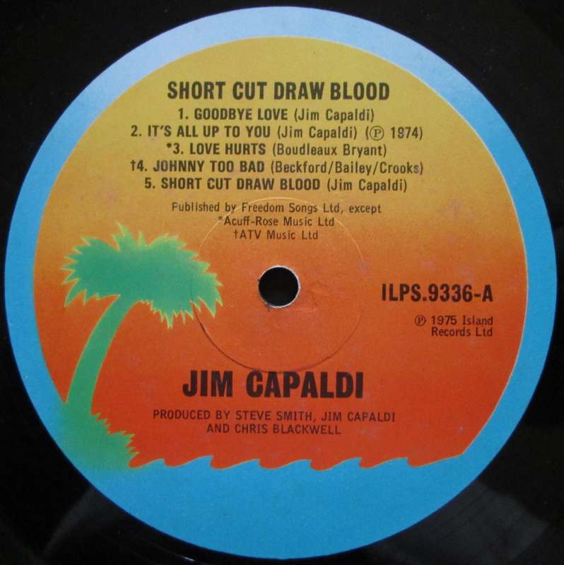 JIM CAPALDI - SHORT CUT DRAW BLOOD (LP/VINYL)