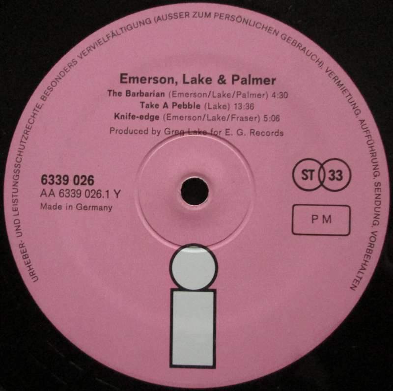 EMERSON, LAKE and PALMER - EMERSON, LAKE and PALMER (LP/VINYL)