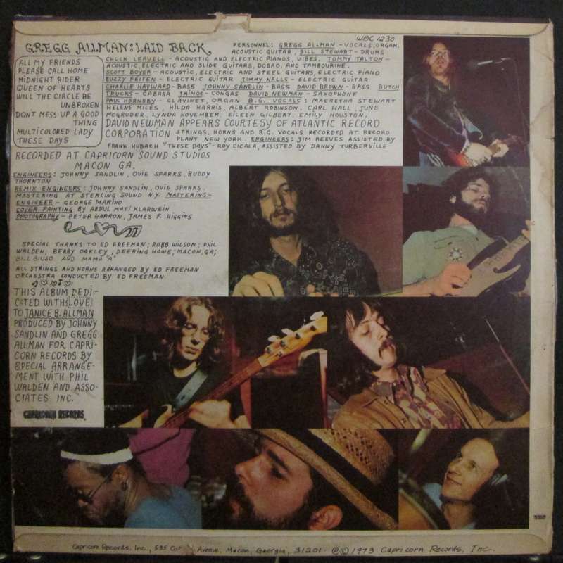 GREGG ALLMAN - LAID BACK (LP/VINYL)