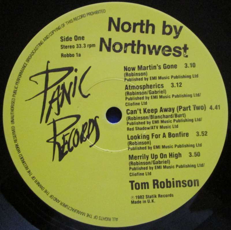 TOM ROBINSON - NORTH BY NORTHWEST (LP/VINYL)