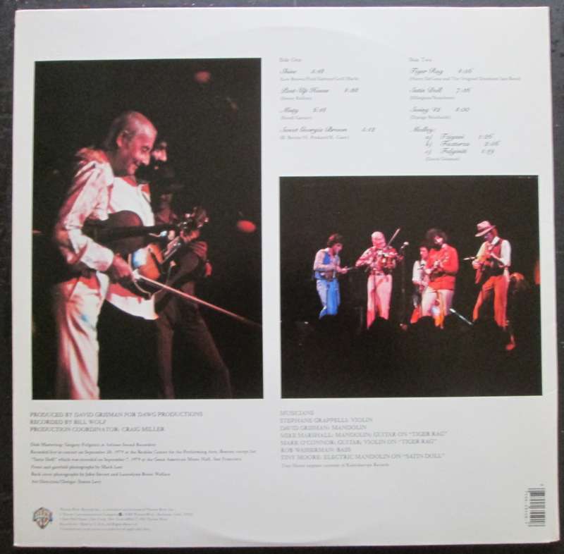 STEPHANE GRAPPELLI / DAVID GRISMAN - LIVE  (LP/VINYL)