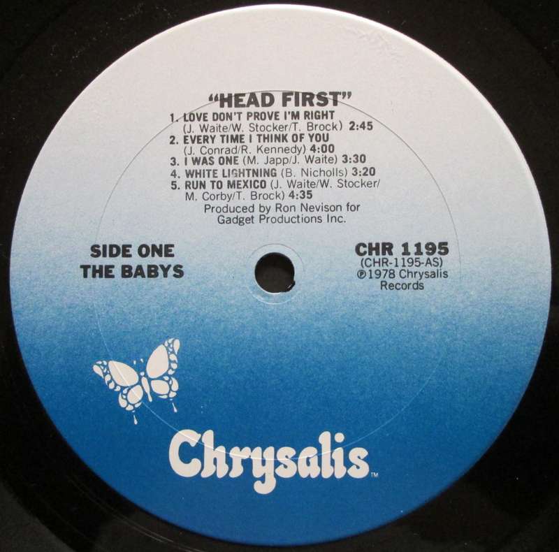 THE BABYS - HEAD FIRST  (LP/VINYL)