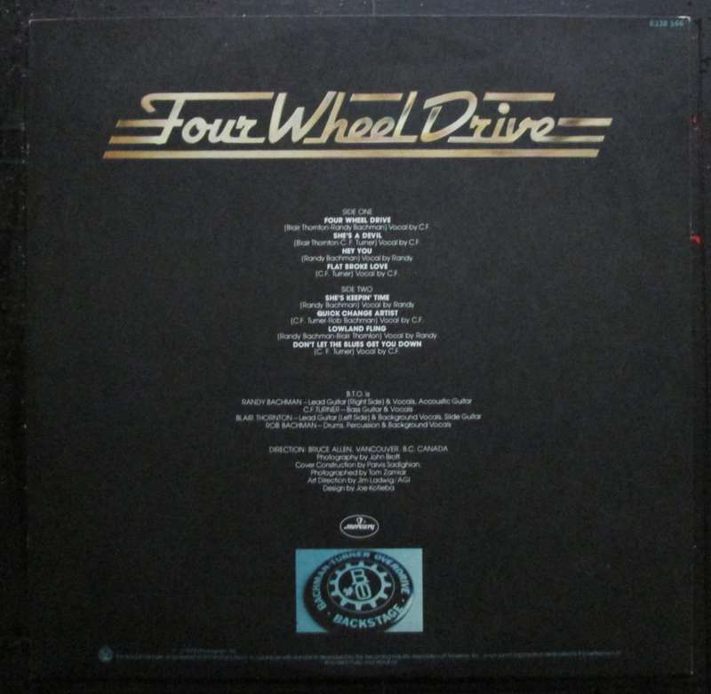 BACHMAN-TURNER OVERDRIVE - FOUR WHEEL DRIVE   (LP/VINYL)