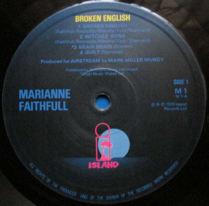 MARIANNE FAITHFULL - BROKEN ENGLISH  (LP/VINYL)