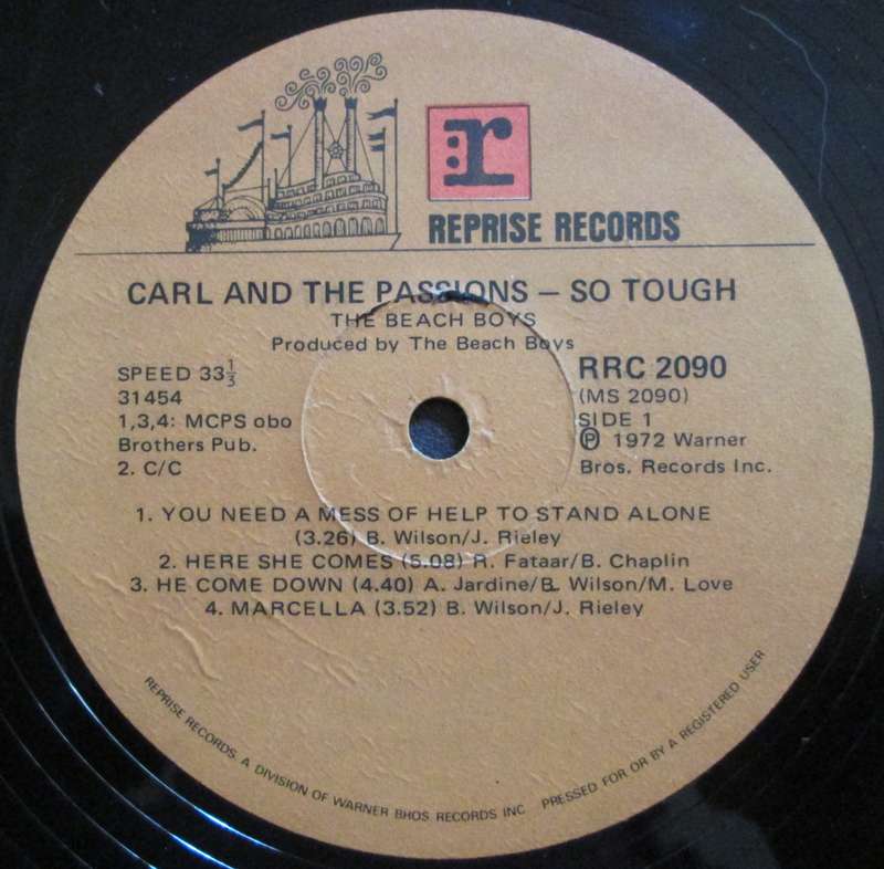 THE BEACH BOYS  - CARL AND THE PASSIONS - SO TOUGH   (LP/VINYL)