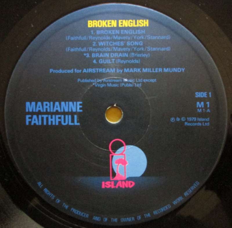 MARIANNE FAITHFULL - BROKEN ENGLISH   (LP/VINYL)