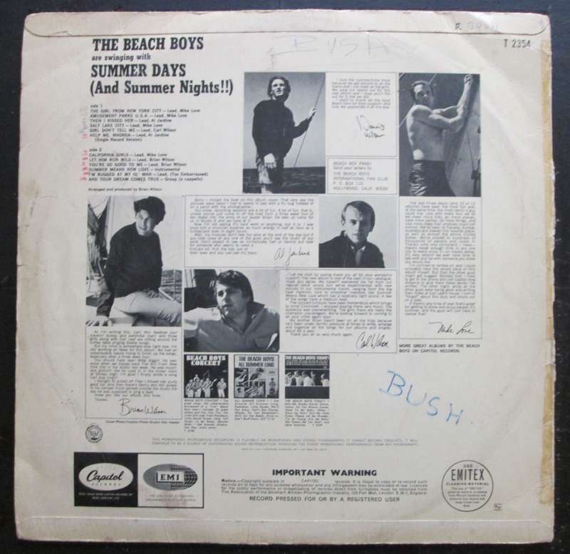 THE BEACH BOYS - SUMMER DAYS   (LP/VINYL)