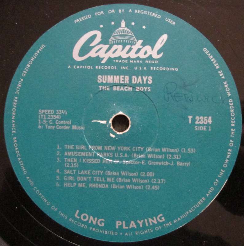 THE BEACH BOYS - SUMMER DAYS   (LP/VINYL)