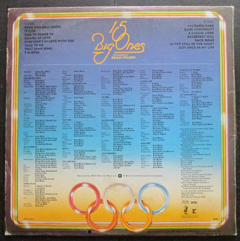THE BEACH BOYS - 15 BIG ONES   (LP/VINYL)