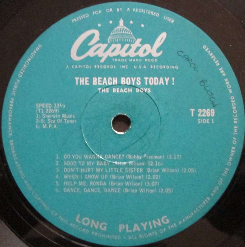 THE BEACH BOYS - THE BEACH BOYS TODAY!   (LP/VINYL)