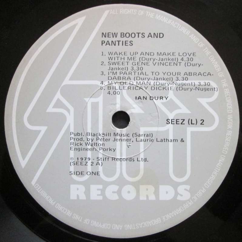 IAN DURY - NEW BOOTS AND PANTIES!!   (LP/VINYL)