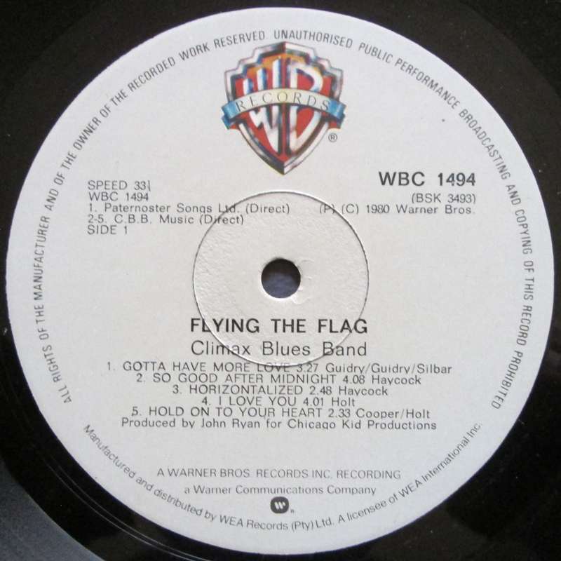 CLIMAX BLUES BAND - FLYING THE FLAG   (LP/VINYL)