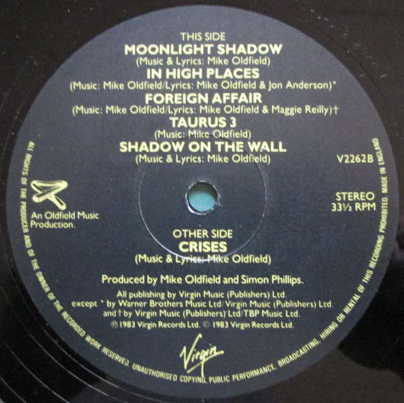 MIKE OLDFIELD - CRISES   (LP/VINYL)