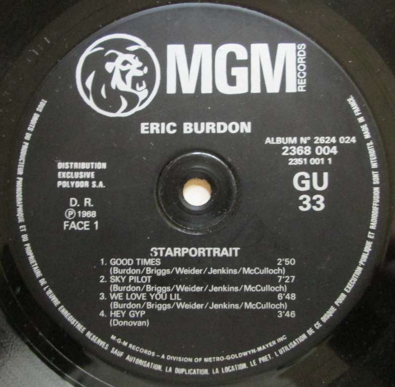 ERIC BURDON - STARPORTRAIT - ERIC BURDON (2xLP/VINYL)