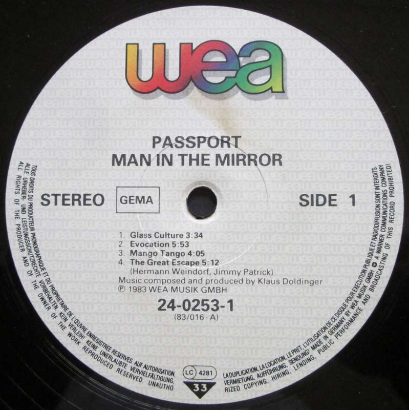 PASSPORT - MAN IN THE MIRROR  (LP/VINYL)