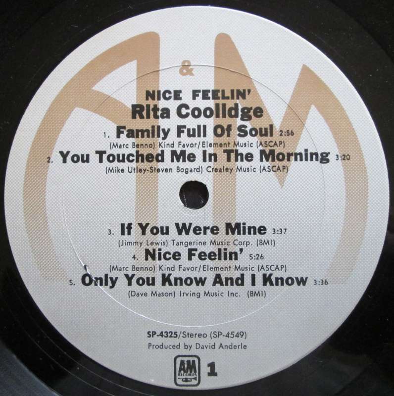 RITA COOLIDGE - NICE FEELIN   (LP/VINYL)