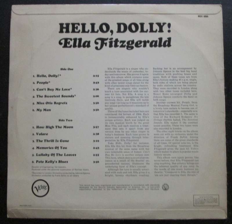 ELLA FITZGERALD - HELLO, DOLLY!   (LP/VINYL)