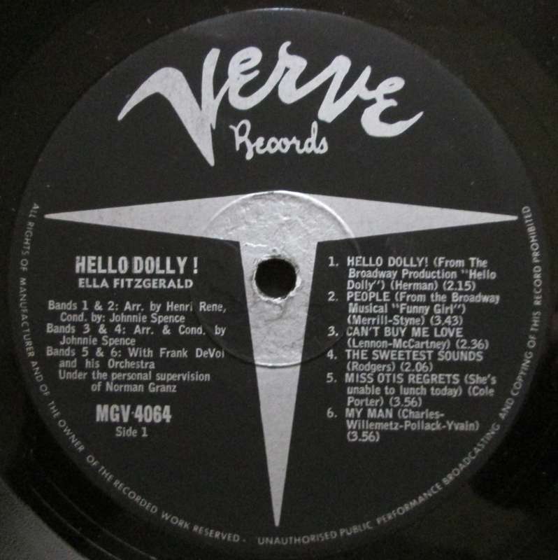 ELLA FITZGERALD - HELLO, DOLLY!   (LP/VINYL)