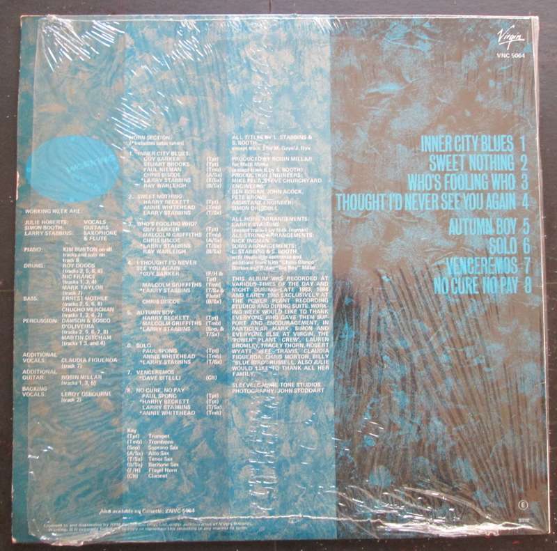 WORKING WEEK - WORKING NIGHTS  (LP/VINYL)