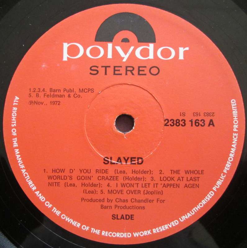 SLADE - SLAYED?  (LP/VINYL)