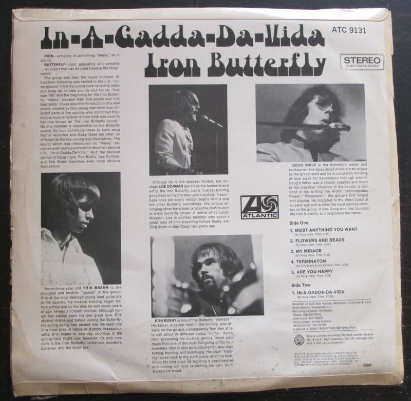 IRON BUTTERFLY - IN-A-GADDA-DA-VIDA   (LP/VINYL)