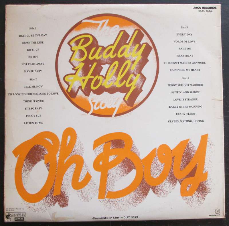 BUDDY HOLLY - OH BOY - THE BUDDY HOLLY STORY (2xLP/VINYL)