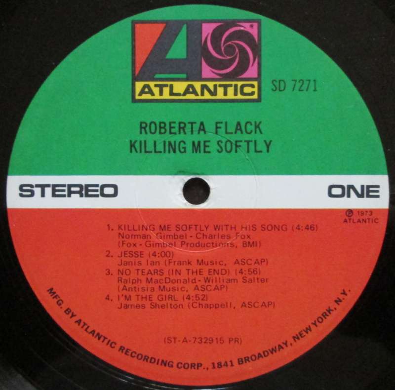 ROBERTA FLACK - KILLING ME SOTFLY    (LP/VINYL)