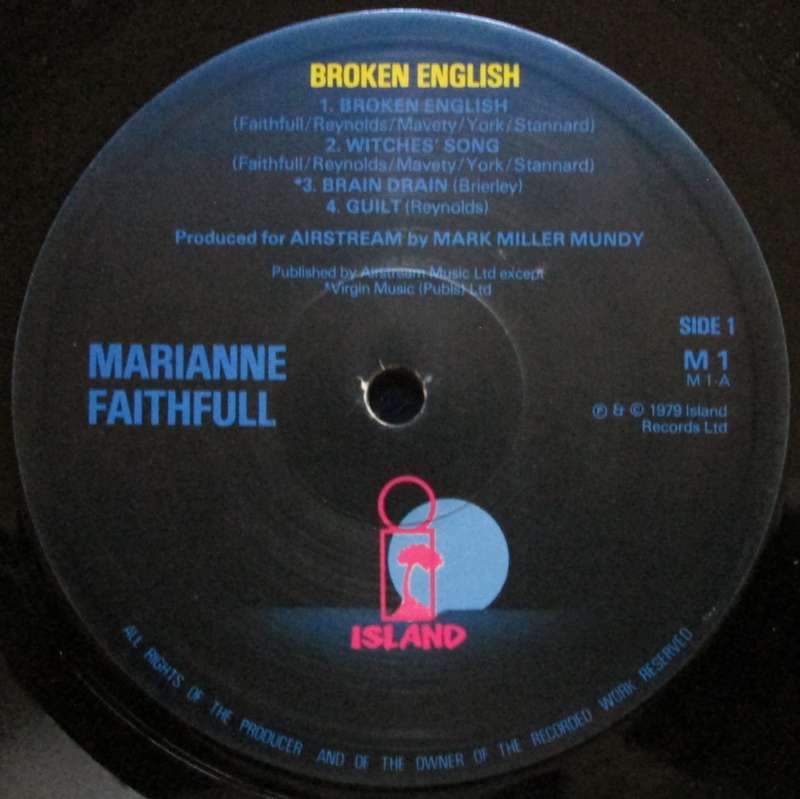 MARIANNE FAITHFULL - BROKEN ENGLISH    (LP/VINYL)