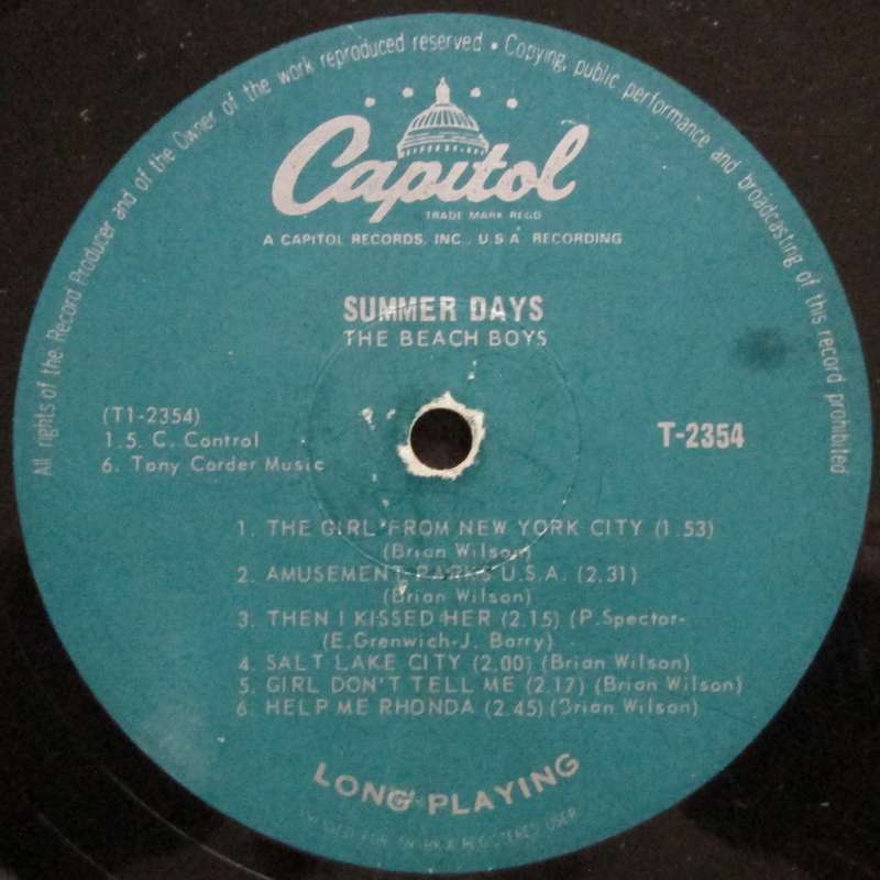 THE BEACH BOYS - SUMMER DAYS    (LP/VINYL)