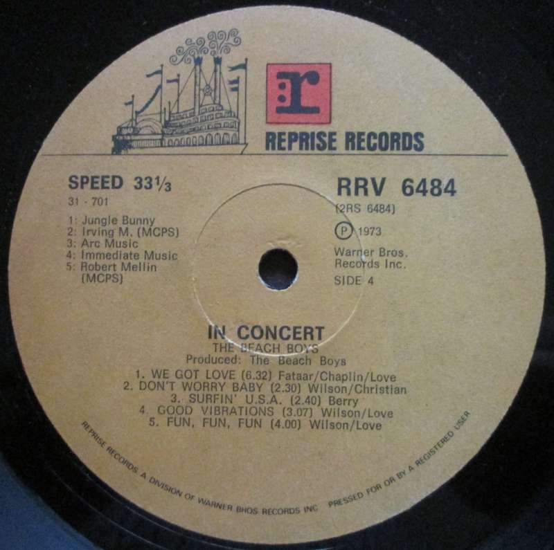 THE BEACH BOYS - IN CONCERT (2xLP/VINYL)