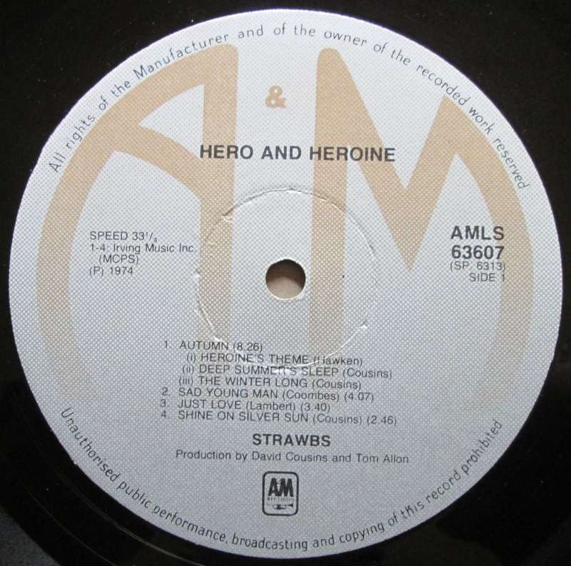 STRAWBS - HERO AND HEROINE  (LP/VINYL)