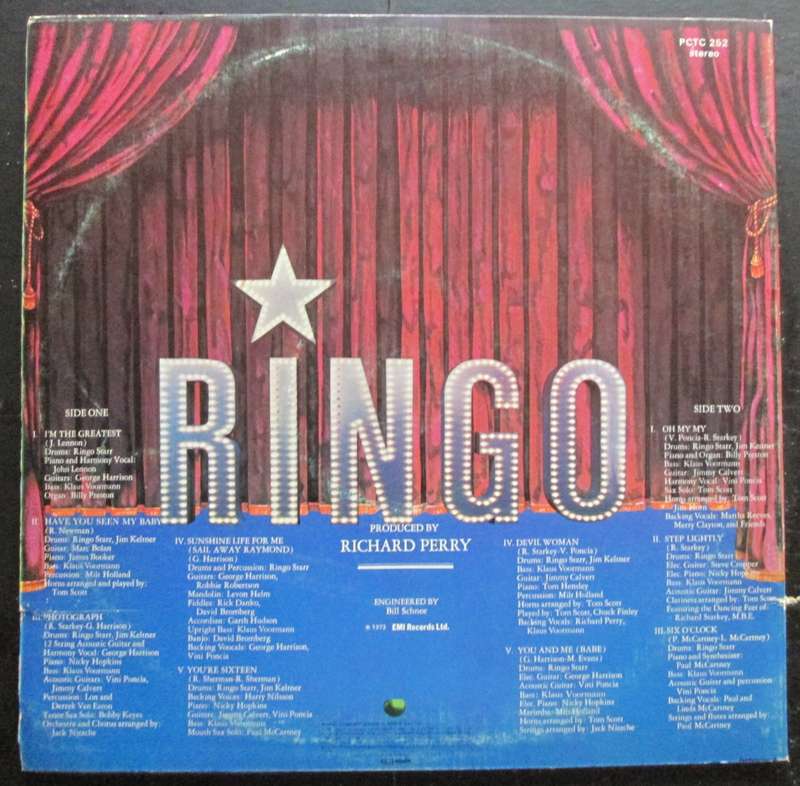 RINGO STARR - RINGO  (LP/VINYL)