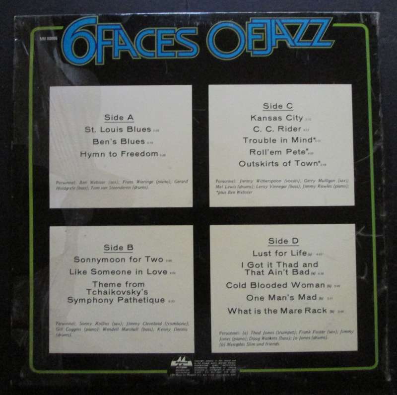 VARIOUS ARTISTS - 6 FACES OF JAZZ (2xLP/VINYL)