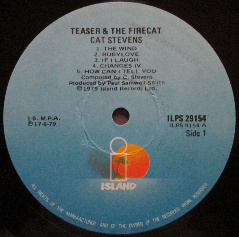 CAT STEVENS - TEASER AND THE FIRECAT (LP/VINYL)