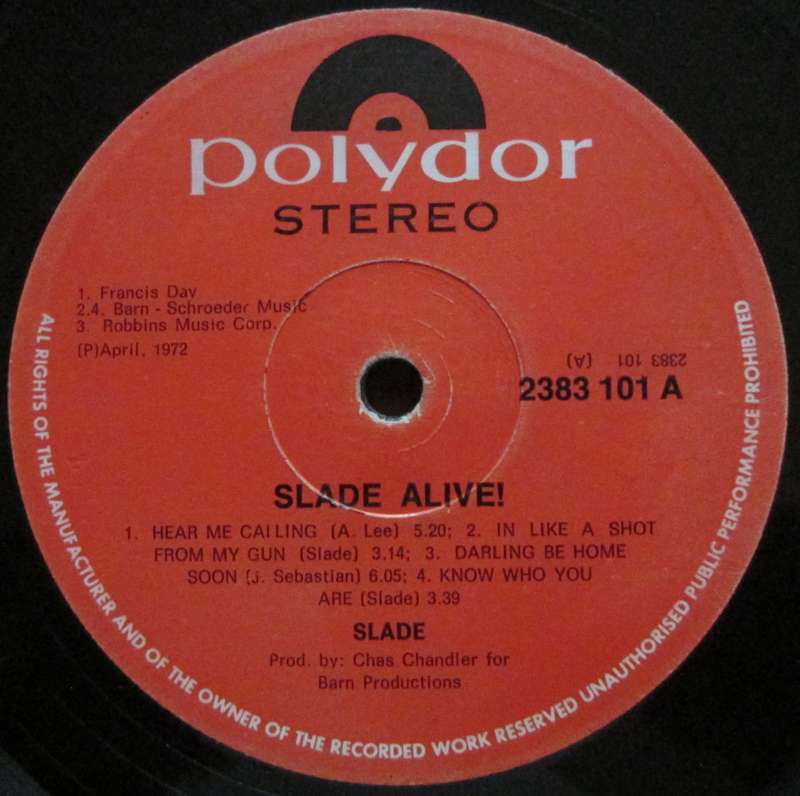 SLADE - SLADE ALIVE!     (LP/VINYL)